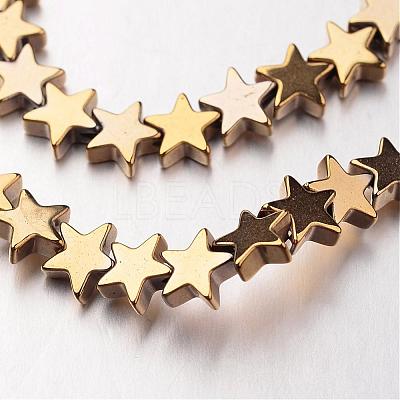 Electroplate Non-magnetic Synthetic Hematite Bead Strands G-F300-24B-03-1