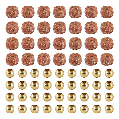 50Pcs Synthetic Goldstone Beads G-TAD0001-14-1