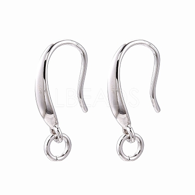 Anti-Tarnish Rhodium Plated 925 Sterling Silver Earring Hooks STER-N016-26P-1