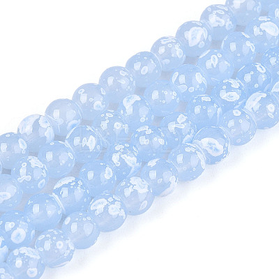 Baking Paint Glass Beads Strands DGLA-N015-4mm-06-1