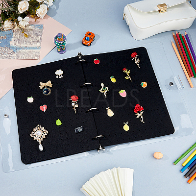 6 Pages Felt Brooches Collection Binder Book AJEW-WH0709-134A-1