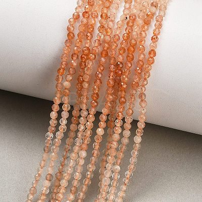 Gradient Color Natural Sunstone Beads Strands GG-CBA1668-A01-2mm-1