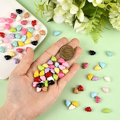 84Pcs 14 Colors Baking Paint Opaque Acrylic Beads FIND-SC0020-83-1
