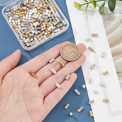 180 Sets 6 Styles Brass Screw Clasps KK-NB0002-79-1