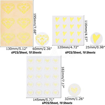 30 Sheets 3 Style Self Adhesive Stickers DIY-GA0002-44-1