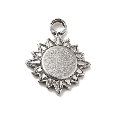 Non-Tarnish 304 Stainless Steel Pendant Cabochon Settings X-STAS-I694-01P-1