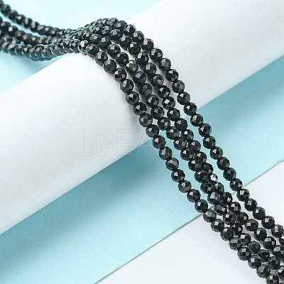 Natural Black Tourmaline Beads Strands LS-G-F748-Y01-02-1