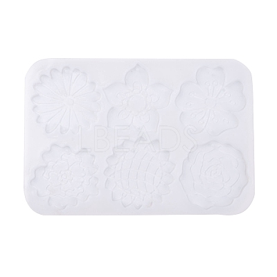 DIY Silicone Flower Pendant Molds AJEW-M228-01-1