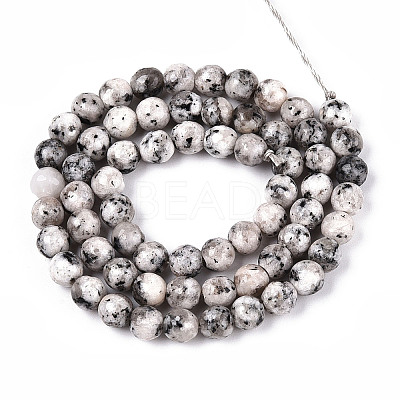 Dyed Natural White Jade Beads Strands G-T139-6mm-60-25-1