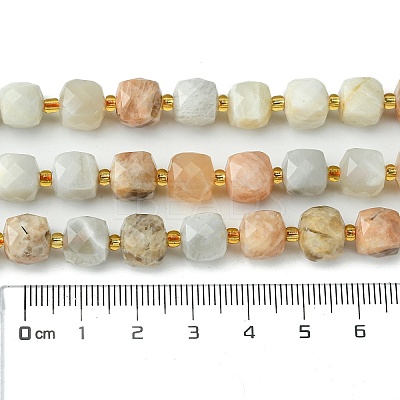 Natural Multi-Moonstone Beads Strands G-Q010-A04-01-1