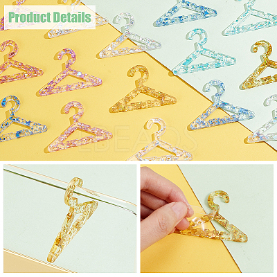 30Pcs 6 Colors Transparent Acrylic Earring Display Accessories EDIS-PH0001-75-1