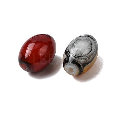 30Pcs Opaque Glass Beads EGLA-L047-10-1