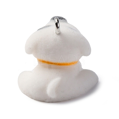 Flocky Resin Pendants FIND-S001-02D-1