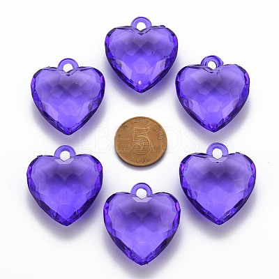 Transparent Acrylic Pendants TACR-T024-03B-936-1