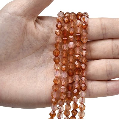 Natural Red Agate Beads Strands G-Z119-A02-01-1