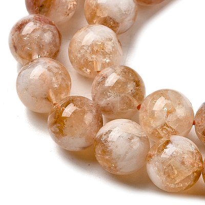 Heated Natural Citrine Beads Strands G-S362-105D-1