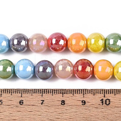 Electroplate Glass Beads Strands EGLA-N019-10mm-03-1