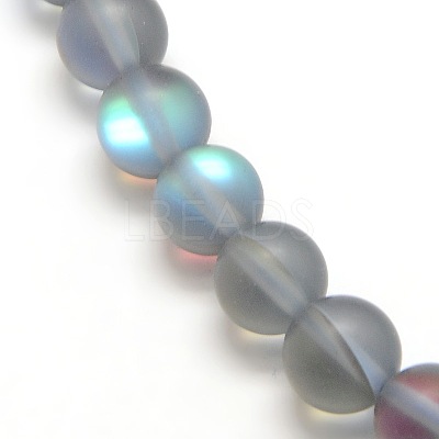 Synthetic Moonstone Beads Strands X-G-F142-6mm-02-1