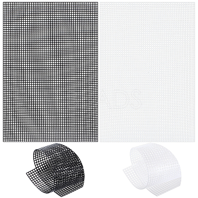30Pcs 2 Colors PE Mesh Canvas Sheets AJEW-WR0003-60-1