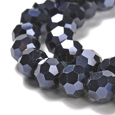 Electroplate Opaque Glass Beads Strands EGLA-A035-P8mm-A18-1