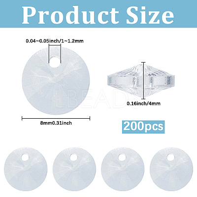 200Pcs Glass Charms RGLA-SP0001-03A-1