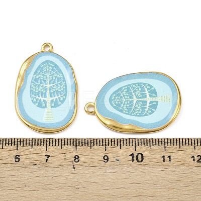 Printed 304 Stainless Steel Pendants STAS-C158-14G-01-1