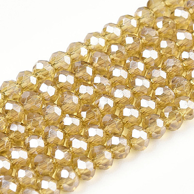 Electroplate Glass Beads Strands EGLA-A034-T2mm-A01-1-1