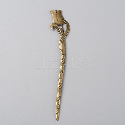 Alloy Rose Hair Sticks MRMJ-WH0077-100N-AB-1