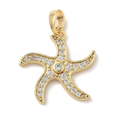 Brass Micro Pave Cubic Zirconia Pendants KK-K305-11E-G-1