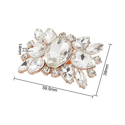 Alloy Glass Detachable Shoe Buckle Clips FIND-WH0423-73RG-01-1