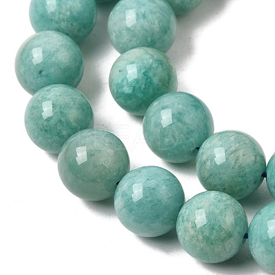 Natural Amazonite Bead Strands G-P204-02-10mm-1