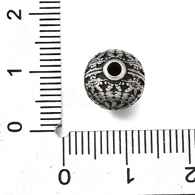 Engraved 304 Stainless Steel Beads STAS-H263-17AS-1