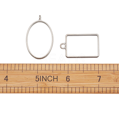 Alloy Open Back Bezel Big Pendants PALLOY-TA0001-26P-1