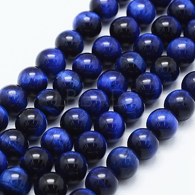 Natural Tiger Eye Beads Strands X-G-F561-10mm-B02-1