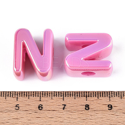 UV Plating Opaque Acrylic Beads PACR-ZX018-04N-1