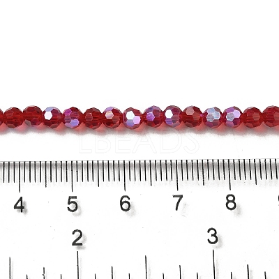 Electroplate Transparent Glass Beads Strands X-EGLA-A035-T4mm-L07-1