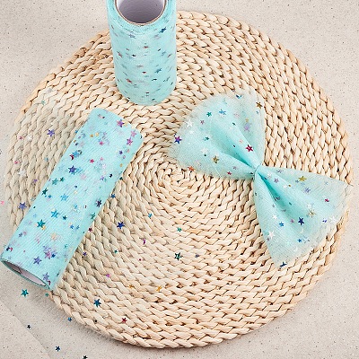 Star Sequin Deco Mesh Ribbons OCOR-P010-F07-1