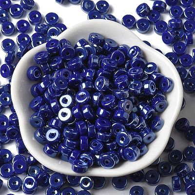 Opaque Colours Luster Glass Seed Beads SEED-E001-P3x6mm-A08-1