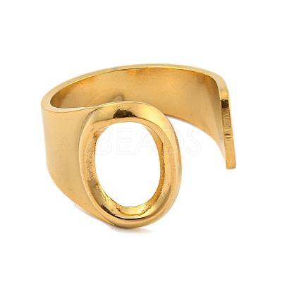 PVD Vacuum Plating 201 Stainless Steel Cuff Rings RJEW-Z032-01G-O-1
