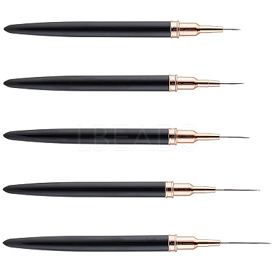 5Pcs Plastic Nail Art Line Brush AJEW-WH20816-069B-1
