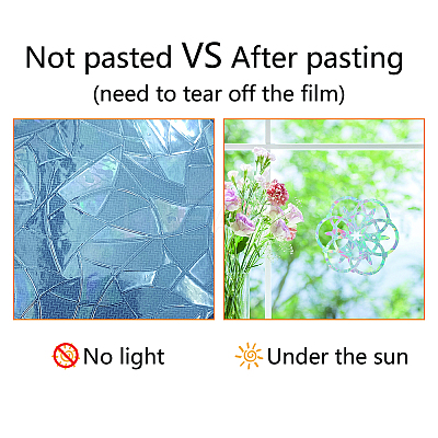 Waterproof PVC Colored Laser Stained Window Film Adhesive Stickers DIY-WH0256-053-1