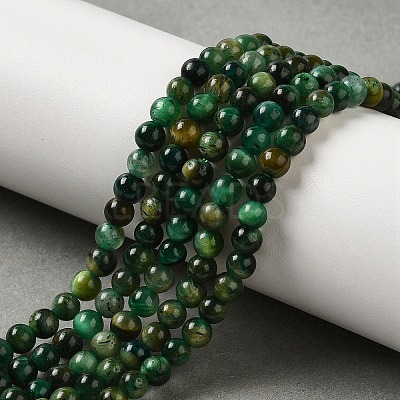 Dyed Natural Tiger Eye Beads Strands G-G102-A01-01-1