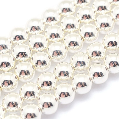 Electroplate Non-magnetic Synthetic Hematite Beads Strands G-L485-01B-S-1