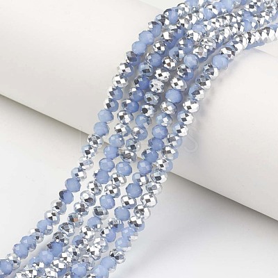 Electroplate Glass Beads Strands EGLA-A034-J6mm-M07-1