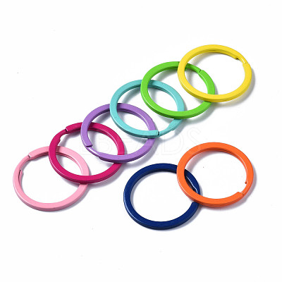 Spray Painted Iron Split Key Rings KEYC-S255-003-1