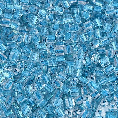 Transparent Inside Colours Glass Seed Beads SEED-T007-13L-1