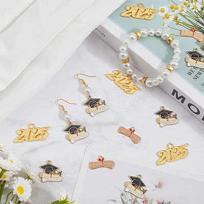 60Pcs 3 Styles Graduation Season Alloy Pendants FIND-SC0013-17-1