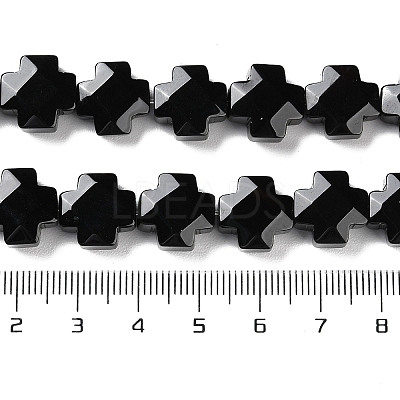 Natural Dyed & Heated Black Onyx Beads Strands G-K357-C06-01-1