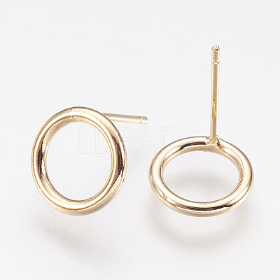 Long-Lasting Plated Brass Stud Earrings LS-KK-K227-061G-NF-1