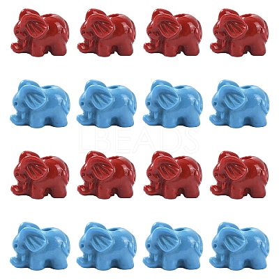 20Pcs 2 Colors Synthetic Coral Beads CORA-YW0001-03-1